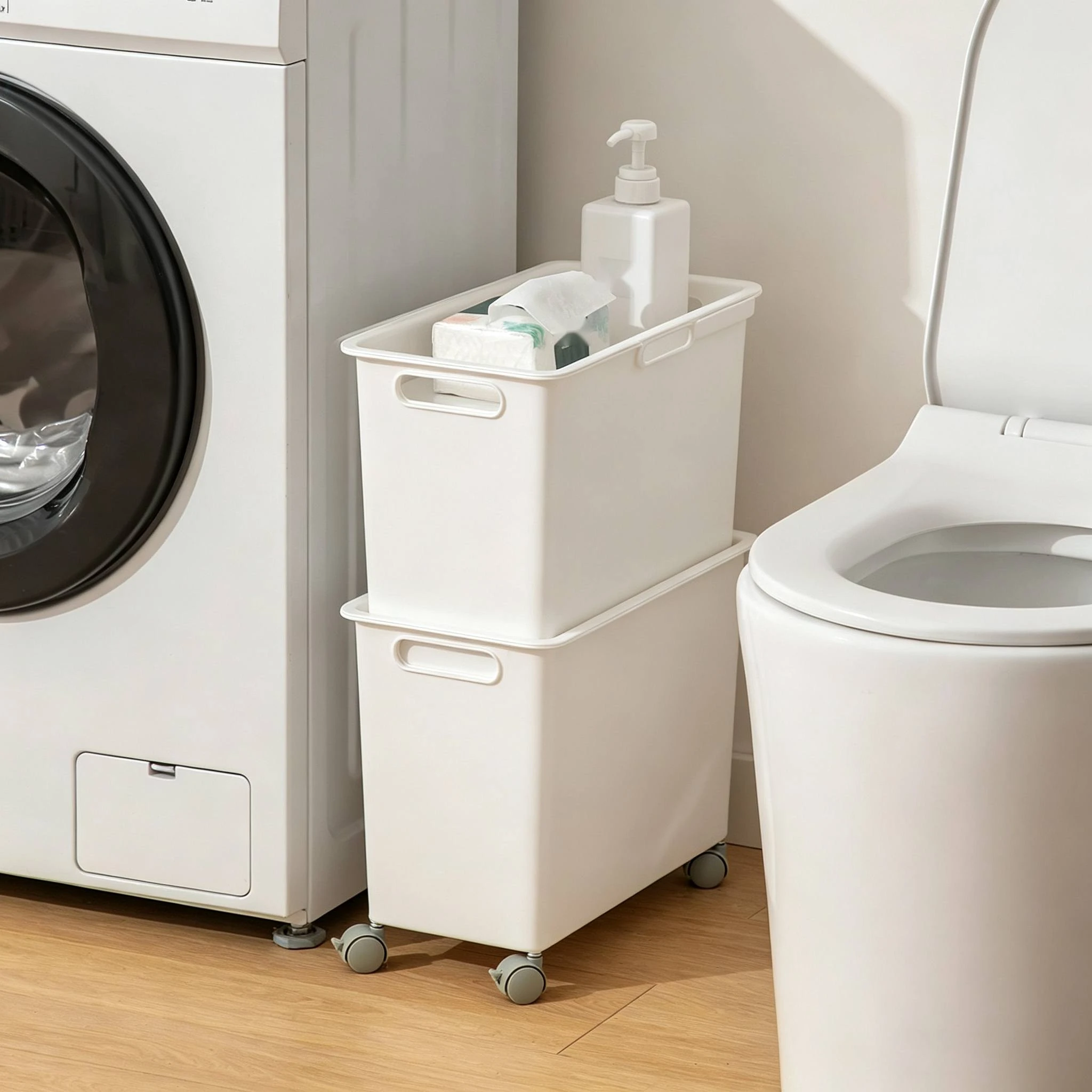 Пластиковый контейнер для хранения на колесиках
